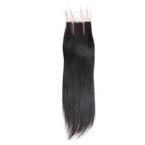 Mstar Lace Closure Malaysian Straight Hair Human Hair Closure With Baby Hair Free Middle Three Part 1pc/lot Non Remy Hair