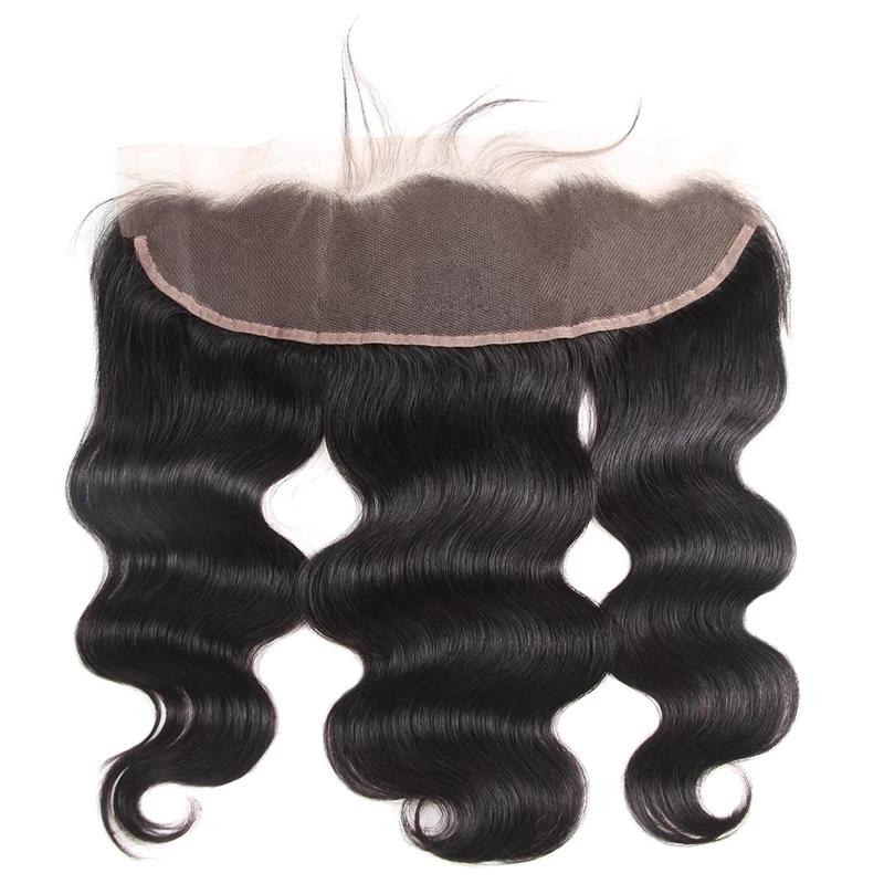 Mstar 13x4 Ear to Ear Lace Frontal Indian Body Wave Human Hair Lace Frontal Closure With Baby Hair Natural Color Non Remy