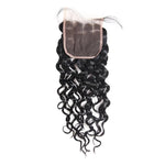 Mstar Malaysian Water Wave Lace Closure With Baby Hair 100% Human Hair Weave Free Middle Three Part Closure 1pc Non Remy Hair