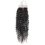 Mstar Mongolian Kinky Curly Lace Closure With Baby Hair 4*4  Non Remy Human Hair Closure Hand Tied 130% Density Free Shipping