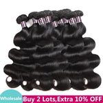 Mstar Wholesale Brazilian Body Wave Hair Bundles 10pcs/Lot 100% Human Hair Weave Bundles Non Remy Hair Extensions Free Shipping