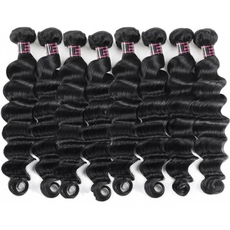 Mstar Wholesale Loose Deep Wave Human Hair Bundles Deals 10pcs/lot Brazilian Hair Weave Bundles Non remy Double Weft Hair