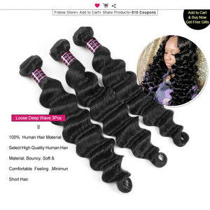 Mstar Wholesale Loose Deep Wave Human Hair Bundles Deals 10pcs/lot Brazilian Hair Weave Bundles Non remy Double Weft Hair