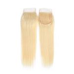 Mstar Brazilian Straight Closure Color 613 Blonde Hair Extensions Free Part Remy Human Hair Closure 4X4 Swiss Lace Closure